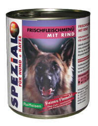 SPEZiAL Nassfutter Frischfleischmenü Rind für Hund+Katze